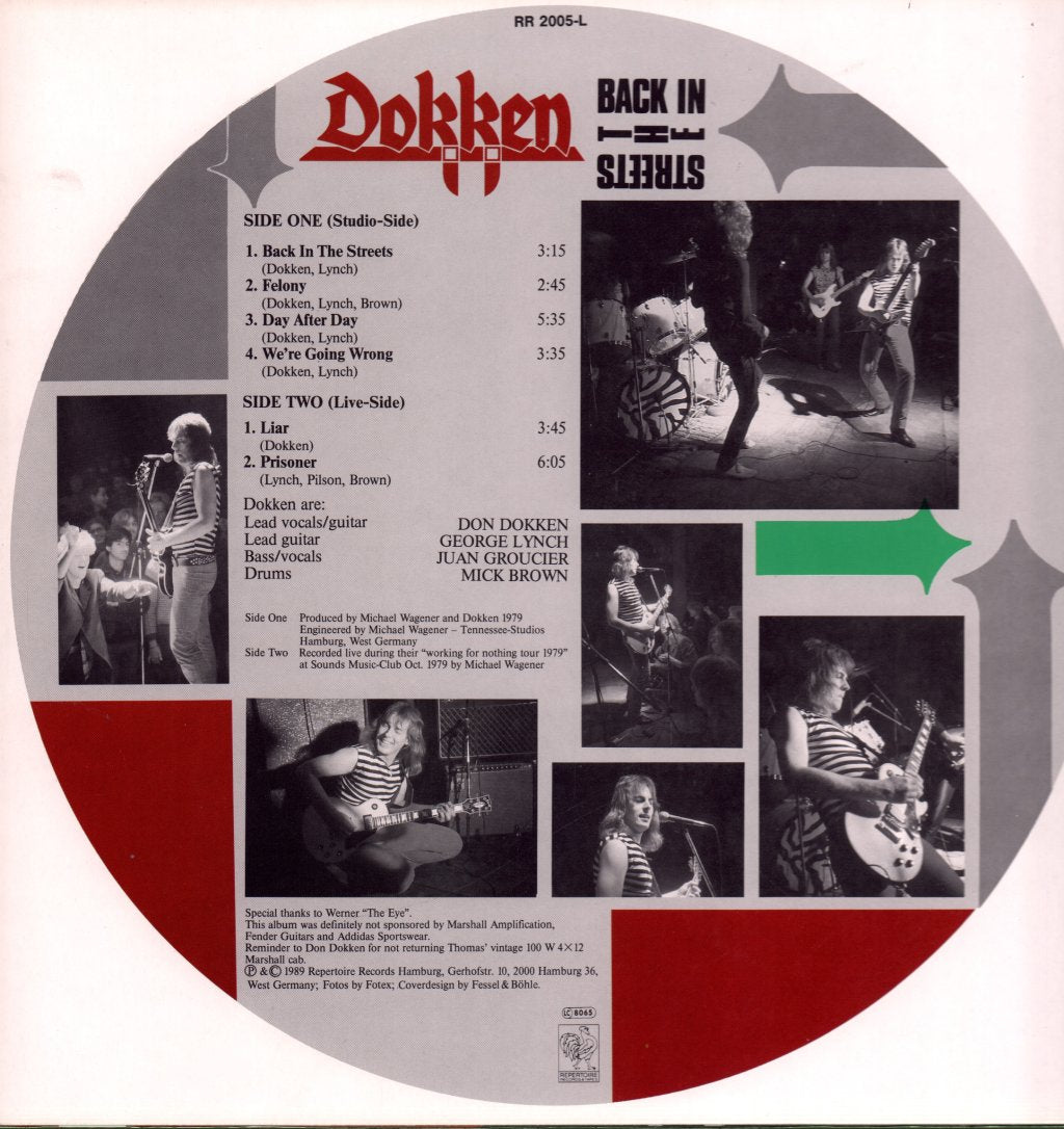 Dokken - Back In The Streets - Lp