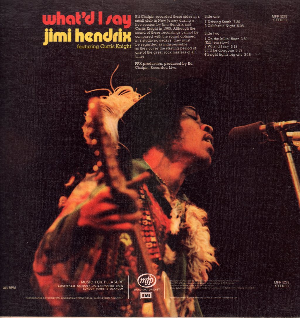 Jimi Hendrix - What'd I Say - Lp