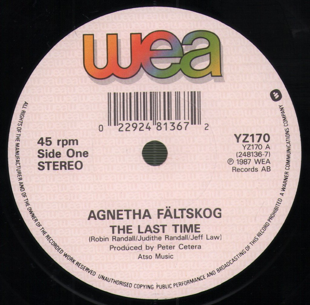 Agnetha Fältskog - Last Time - 7 Inch