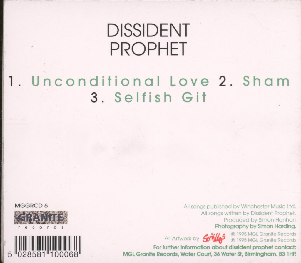 Dissident Prophet - Unconditional Love - Cd