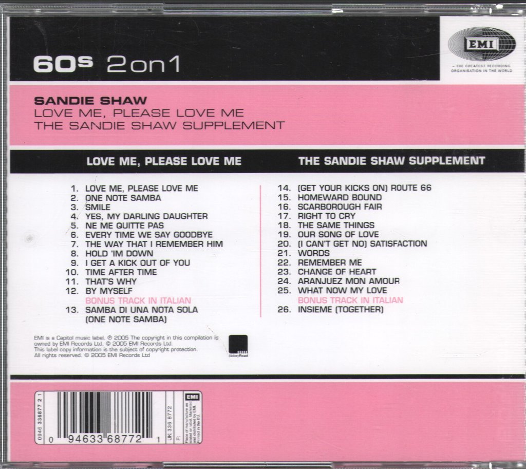 Sandie Shaw - Love Me, Please Love Me / The Sandie Shaw Supplement - Cd