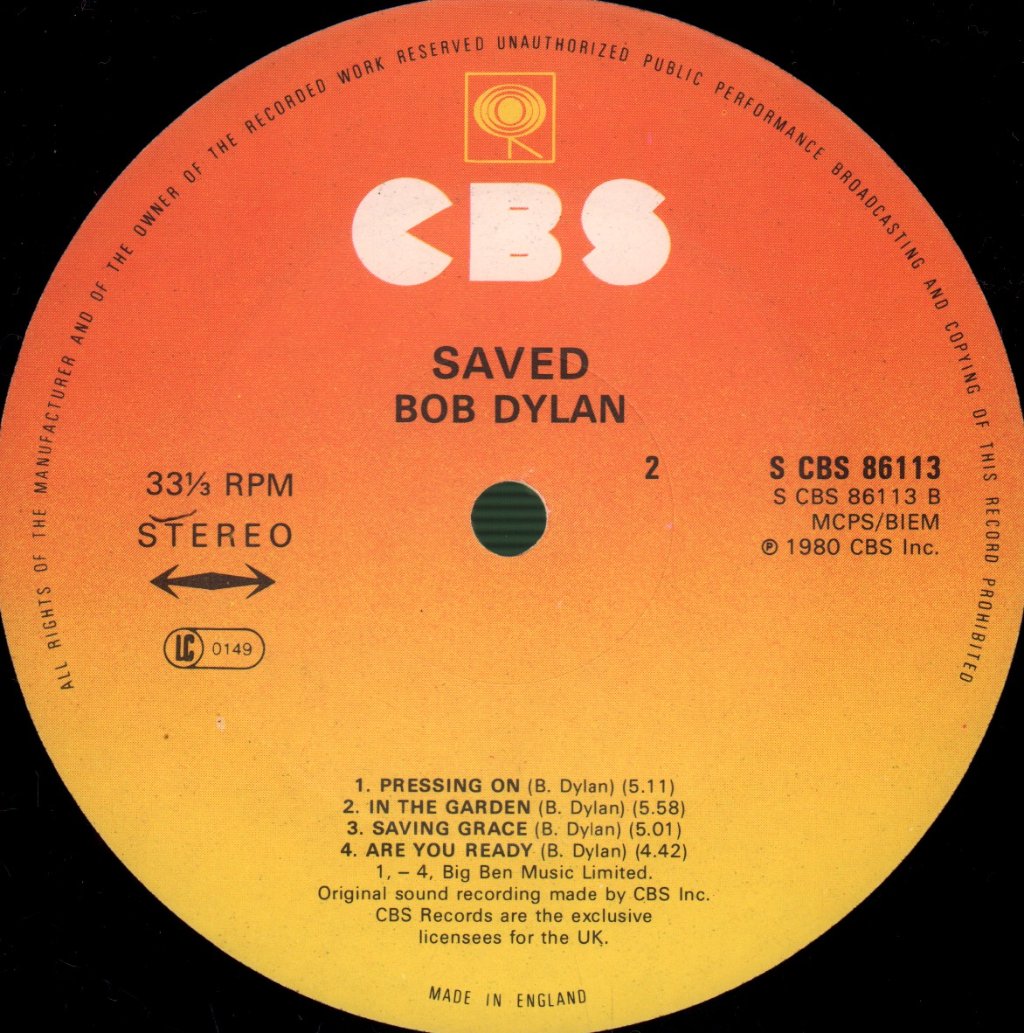 Bob Dylan - Saved - Lp