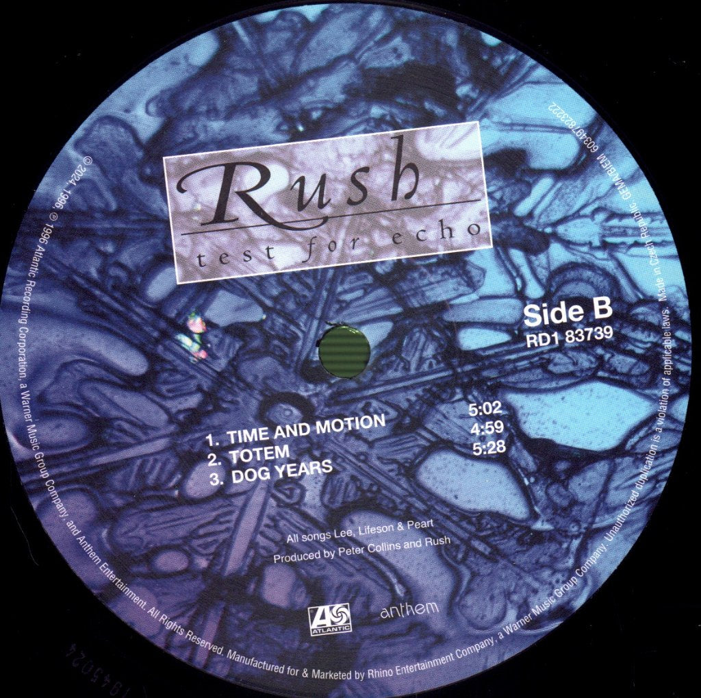 Rush - Test For Echo - Lp