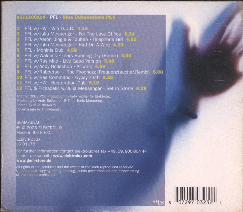 Pre Fade Listening - Blue Dubsessions Pt.1 - Cd