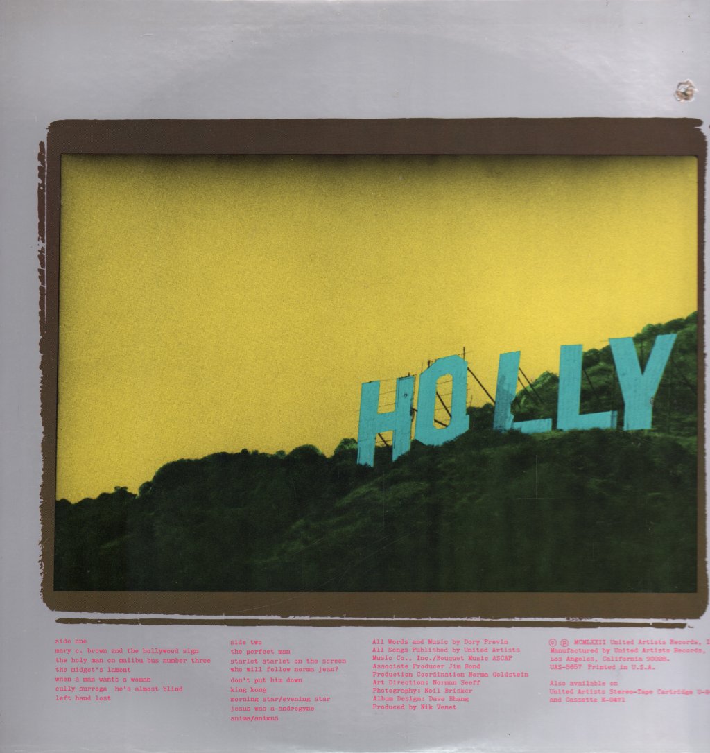 Dory Previn - Mary C Brown And The Hollywood Sign - Lp