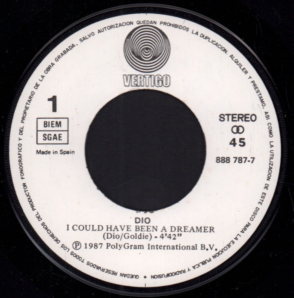 Dio - I Could Have Been A Dreamer - 7 Inch