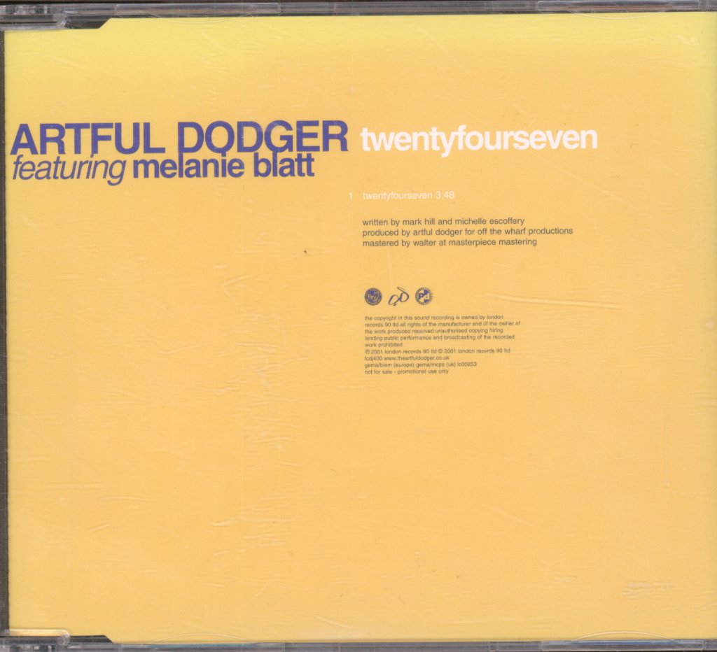 Artful Dodger Featuring Melanie Blatt - TwentyFourSeven - Cd