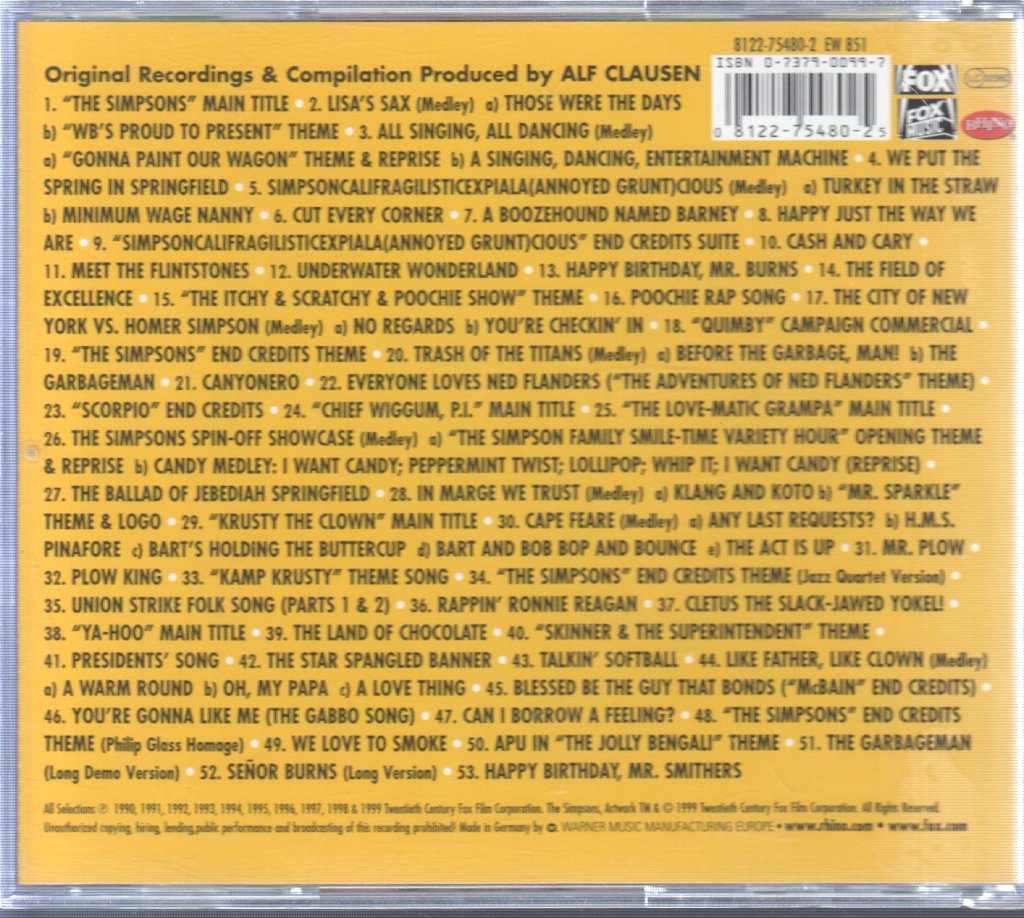 Simpsons - Go Simpsonic With The Simpsons (More Original Music From The Television Series) - Cd