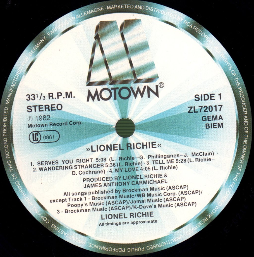 Lionel Richie - Lionel Richie - Lp