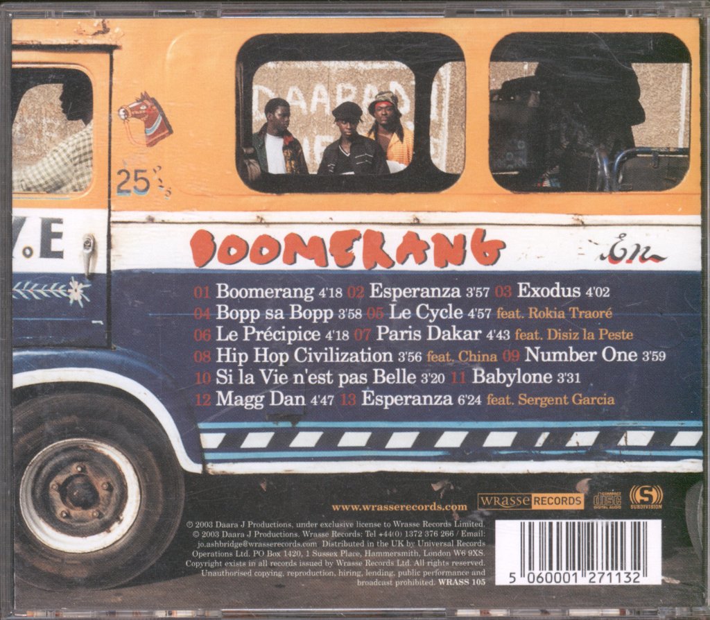 Daara J - Boomerang - Cd