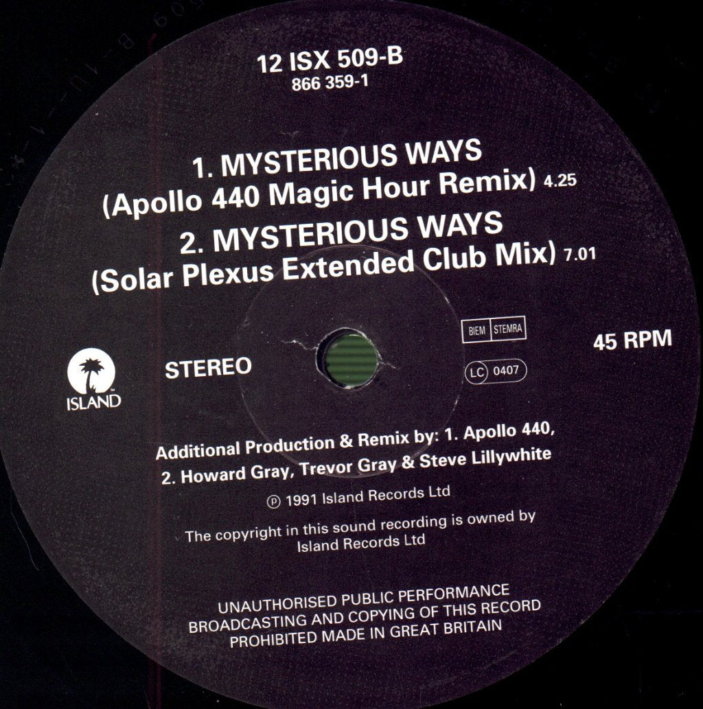 U2 - Mysterious Ways - 12 Inch