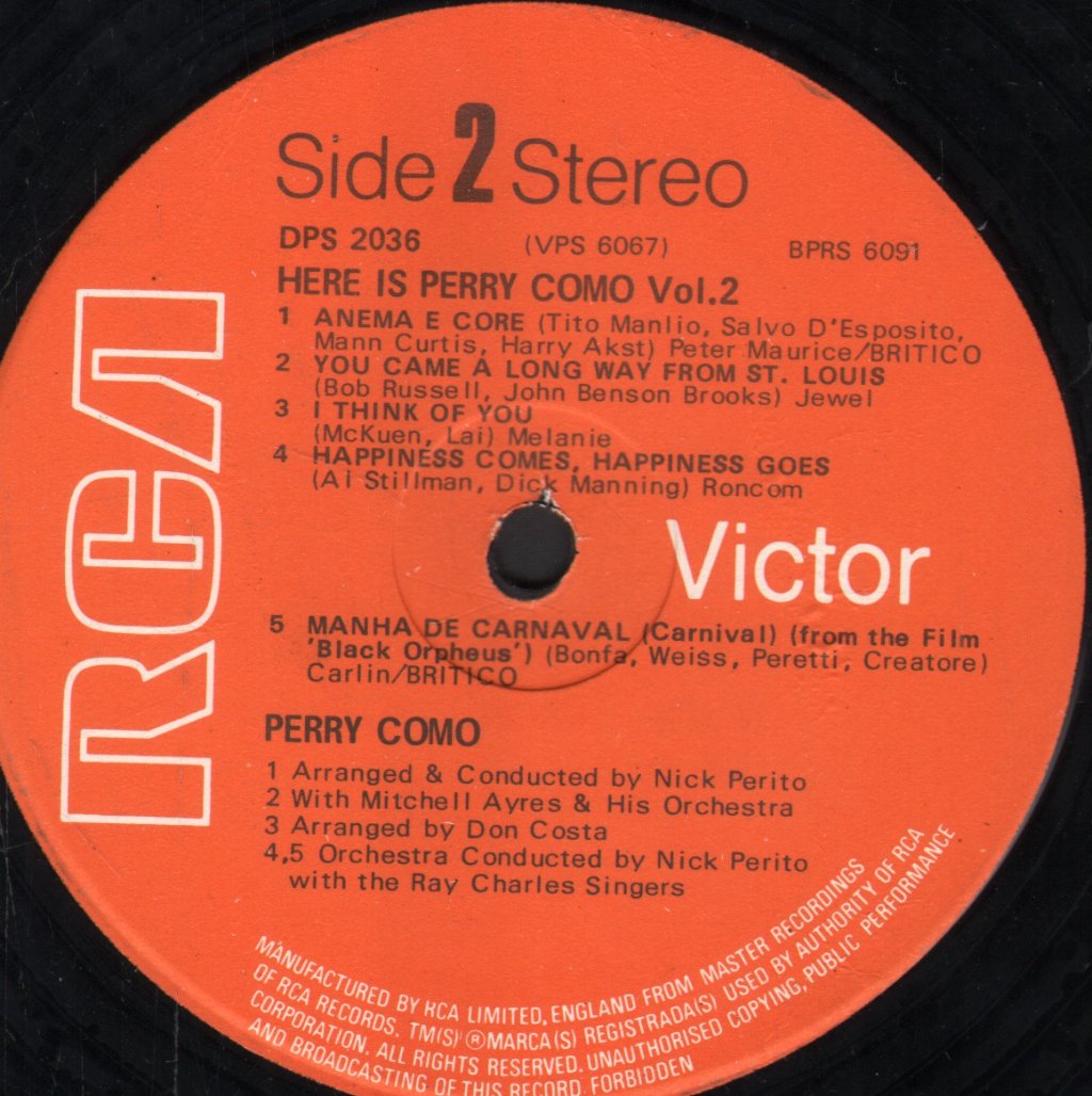 Perry Como - Here Is Perry Como Vol.2 - Double Lp