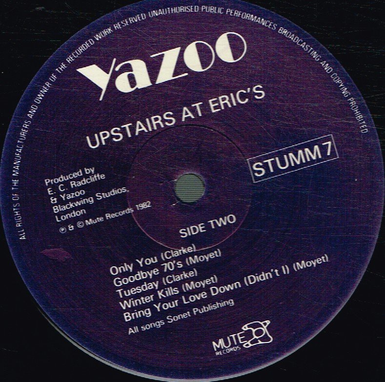 Yazoo - Upstairs At Eric's - Lp