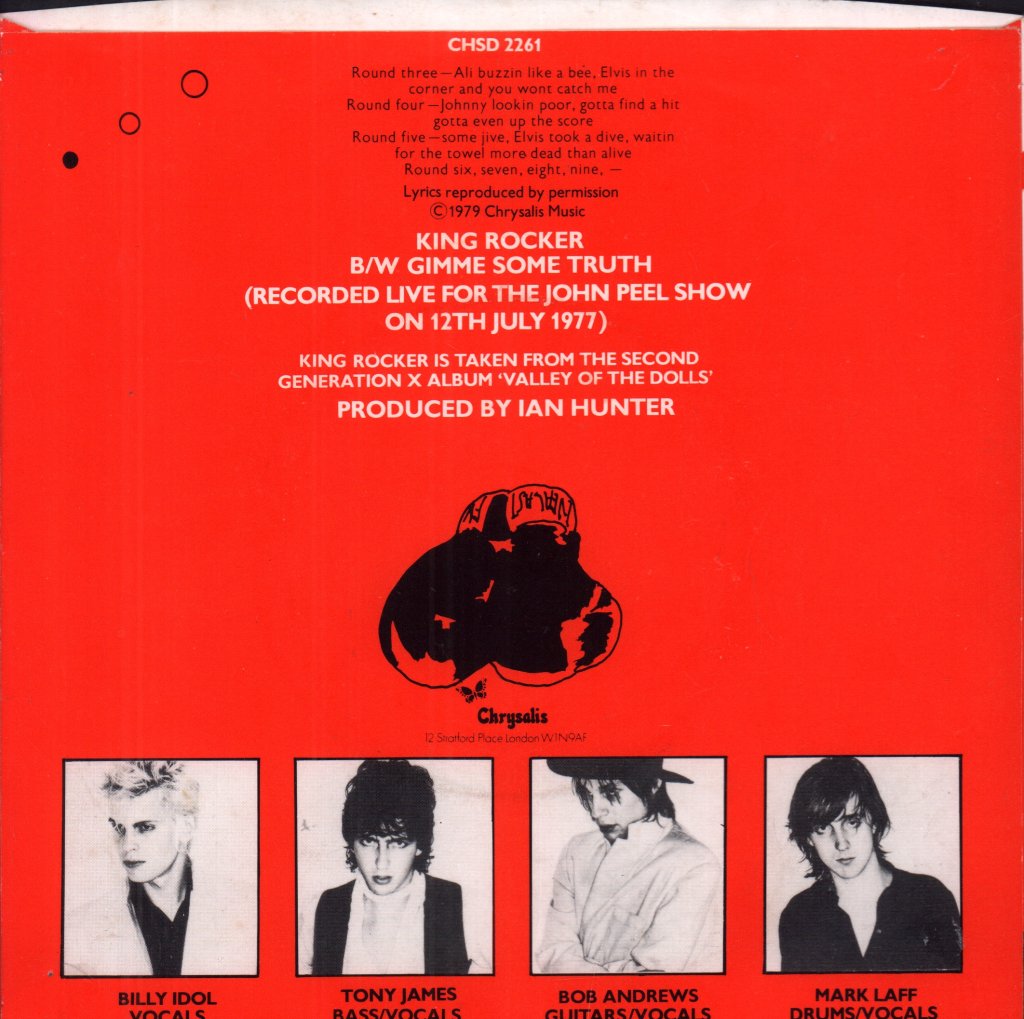 Generation X - King Rocker - 7 Inch