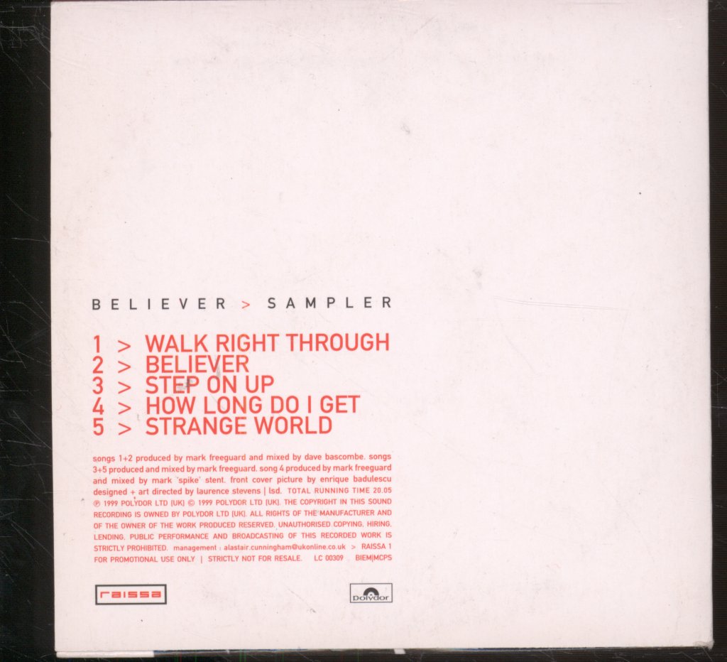 Raissa - Believer Sampler - Cd