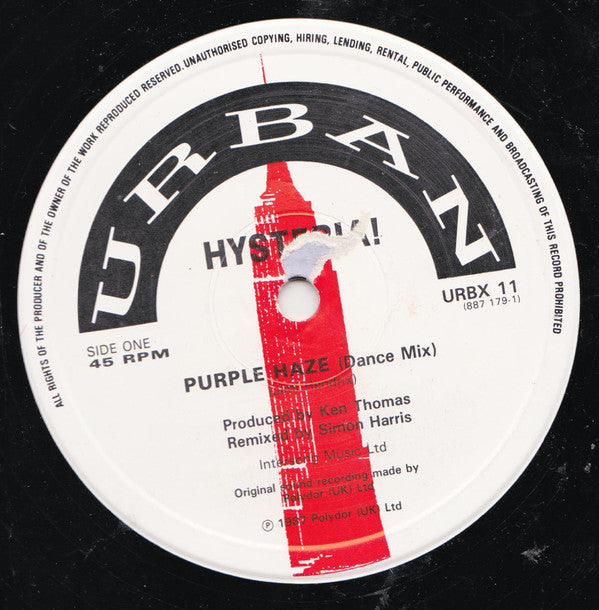 Hysteria - Purple Haze - 12 Inch