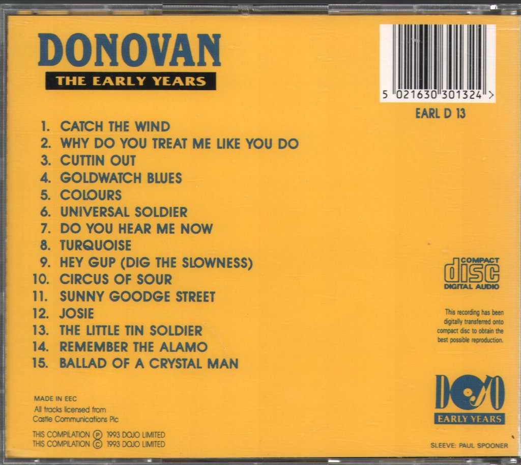 Donovan - Early Years - Cd