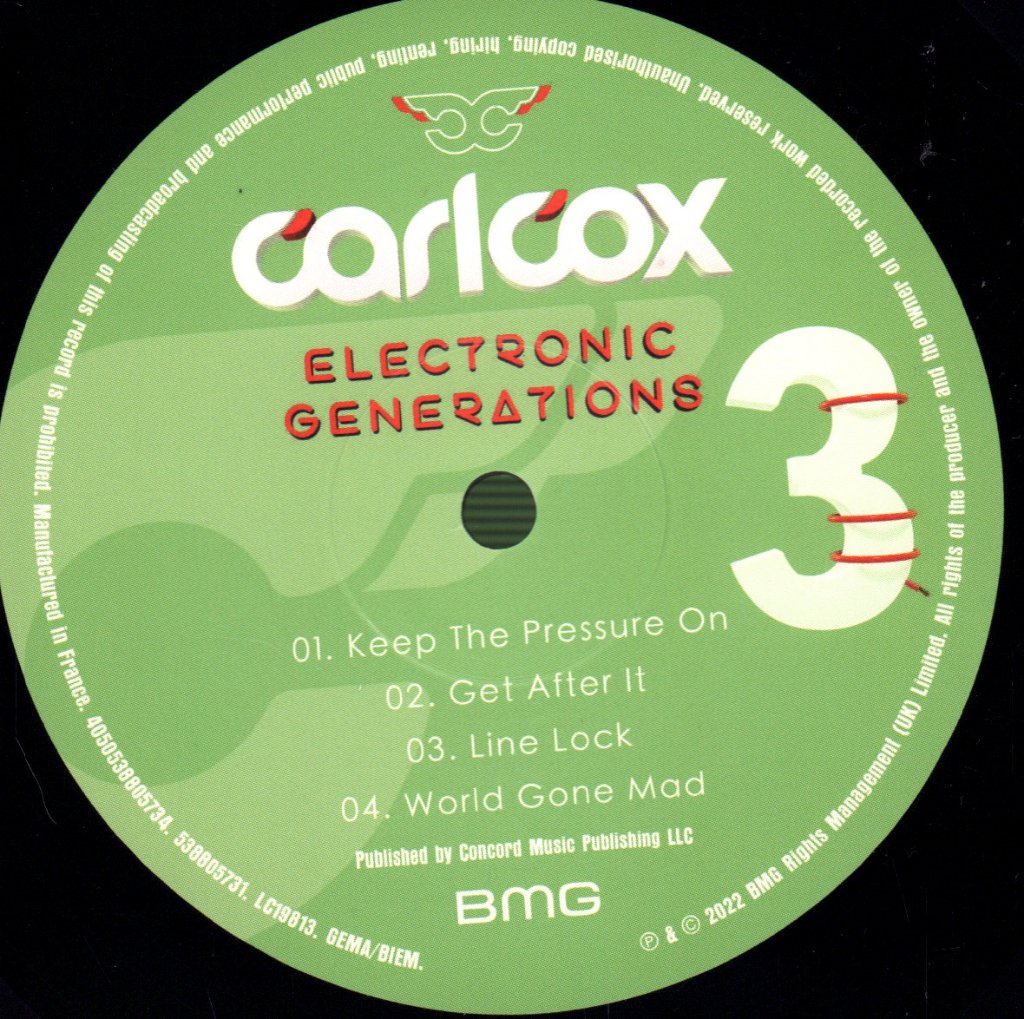 Carl Cox - Electronic Generations - Double Lp