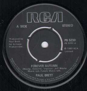 Paul Brett - Forever Autumn - 7 Inch