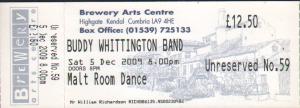 Buddy Whittington Band - Brewery Arts Centre, 05 Dec 2009 - Ticket