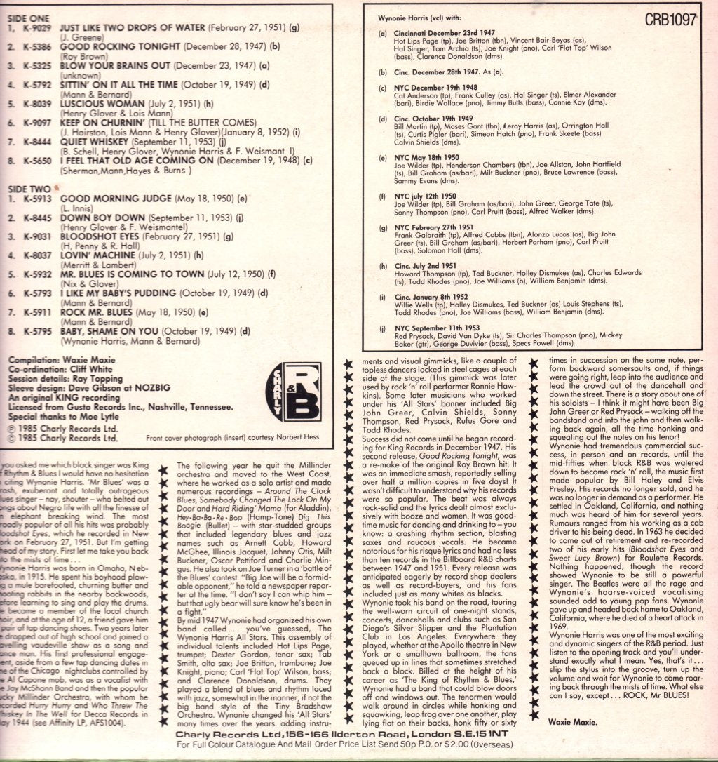 Wynonie Harris - Rock Mr. Blues - Lp