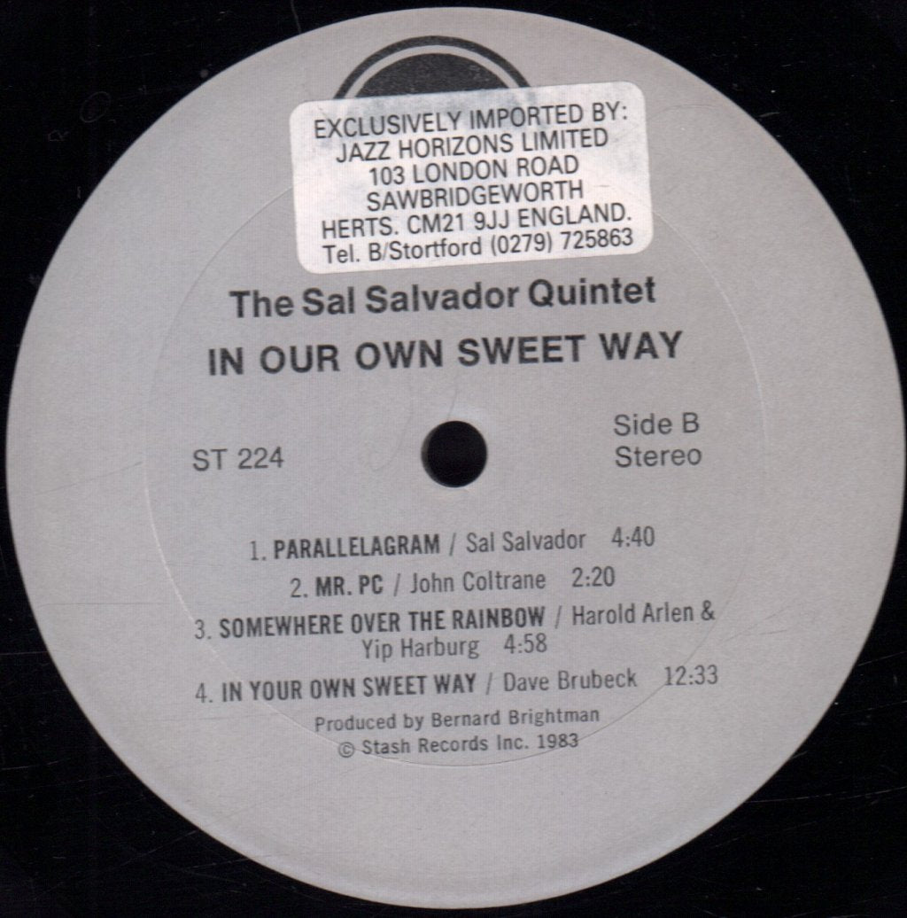 Sal Salvador Quintet - In Our Own Sweet Way - Lp