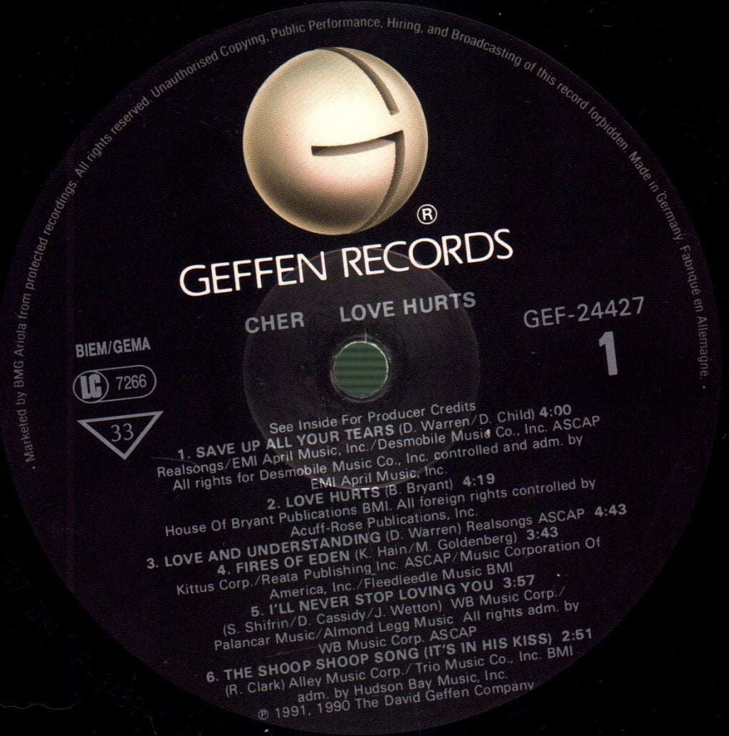 Cher - Love Hurts - Lp