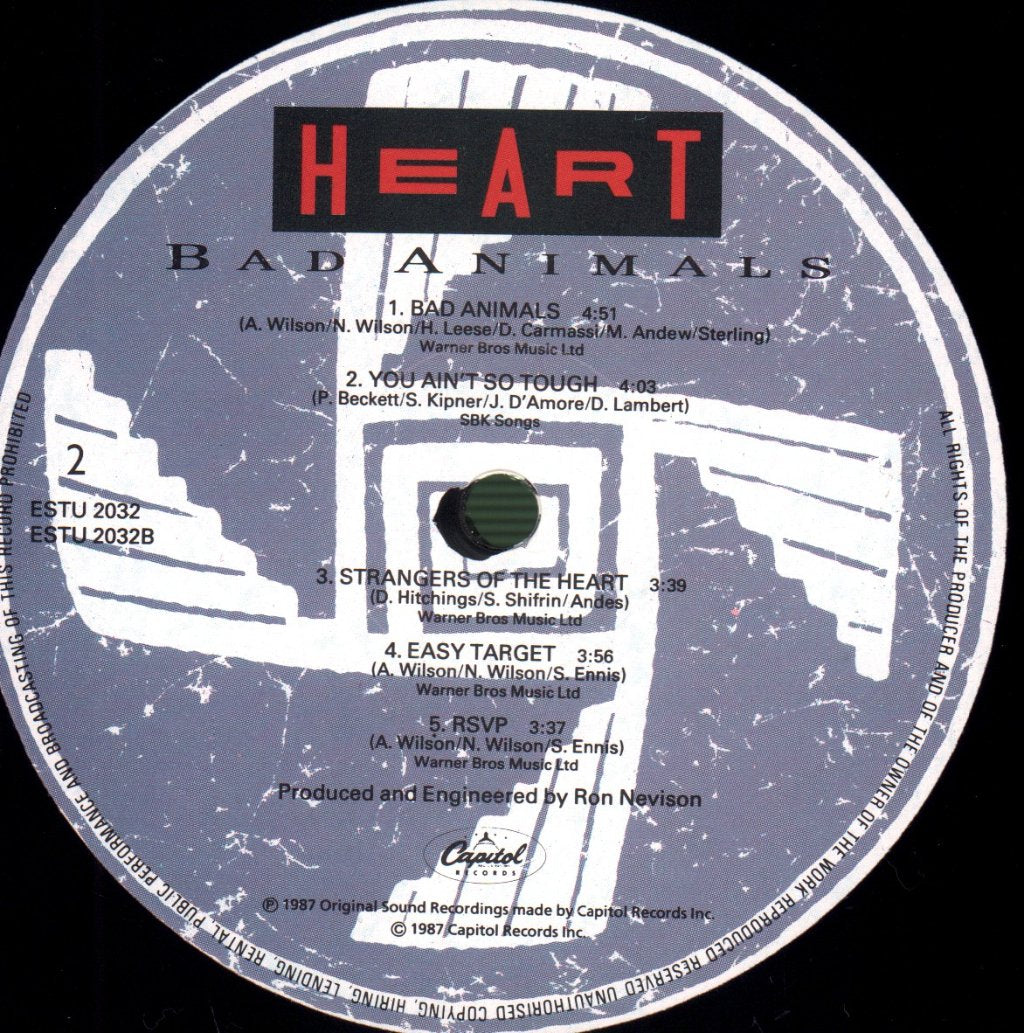 Heart - Bad Animals - Lp