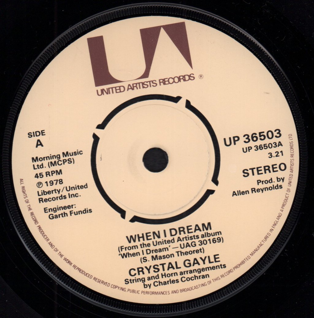 Crystal Gayle - When I Dream - 7 Inch