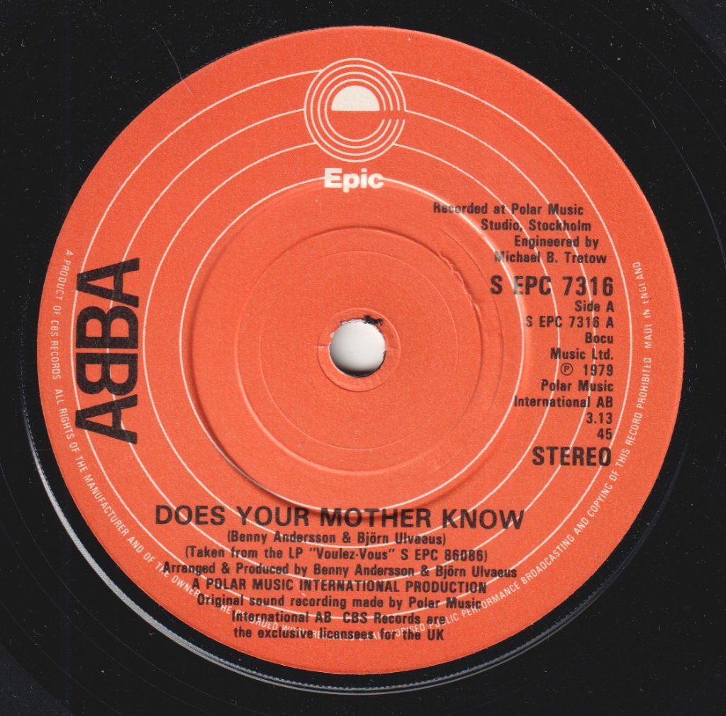 ABBA - Does Your Mother Know - 7 Inch
