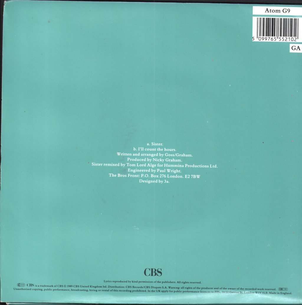 Bros - Sister - 7 Inch