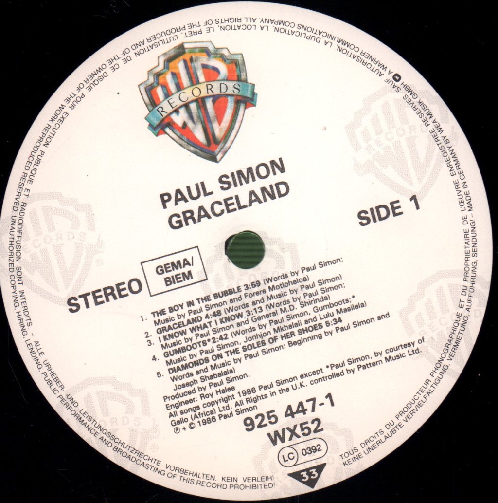Paul Simon - Graceland - Lp