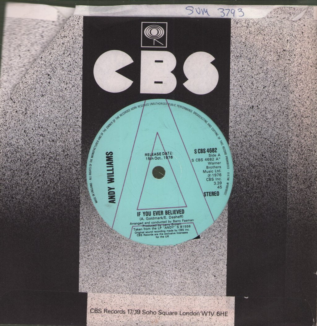 Andy Williams - If You Ever Believed - 7 Inch