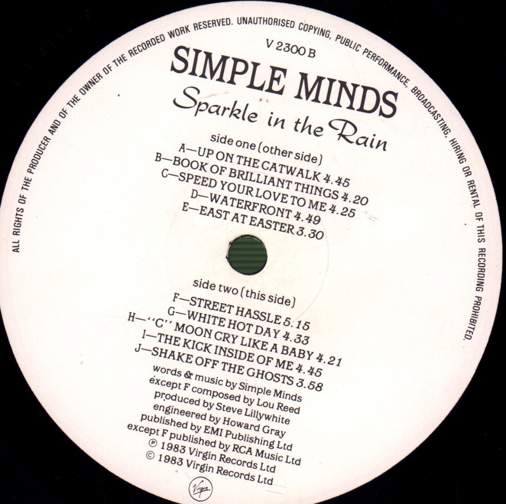 Simple Minds - Sparkle In The Rain - Lp