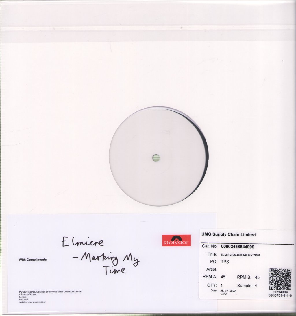 Elmiene - Marking My Time - 12 Inch