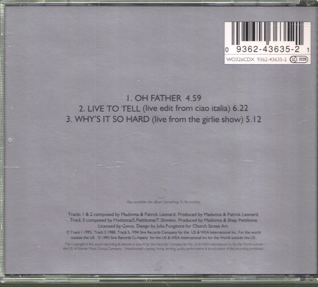 Madonna - Oh Father - Cd