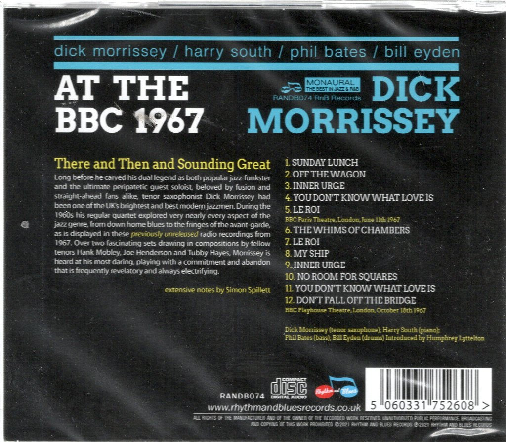 Dick Morrissey - At The BBC 1967 - Cd