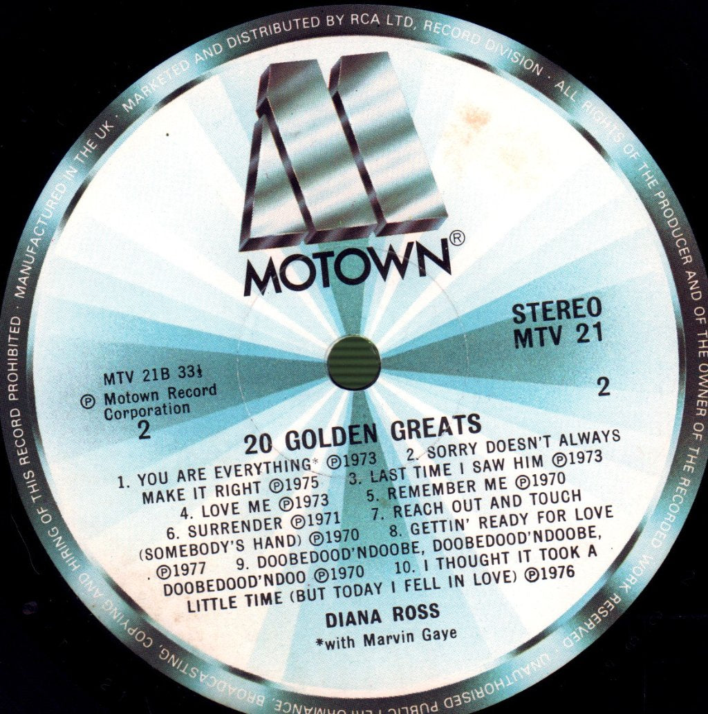 Diana Ross - 20 Golden Greats - Lp