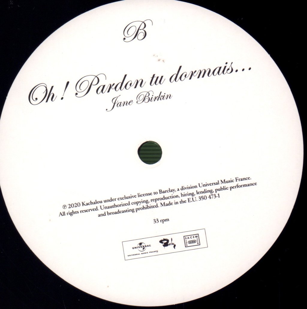 Jane Birkin - Oh! Pardon Tu Dormais - Lp