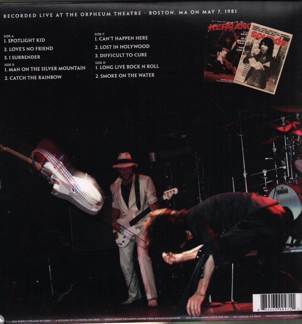 Rainbow - Boston 1981 - Double Lp