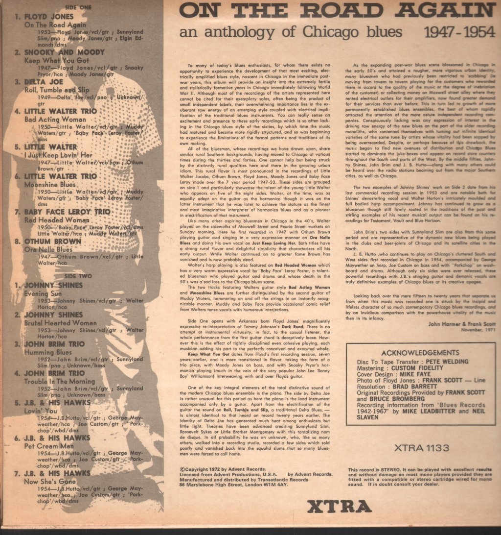 On The Road Again - An Anthology Of Chicago 1947-1954 - Lp
