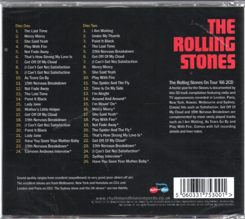 Rolling Stones - On Tour '66 - Double Cd