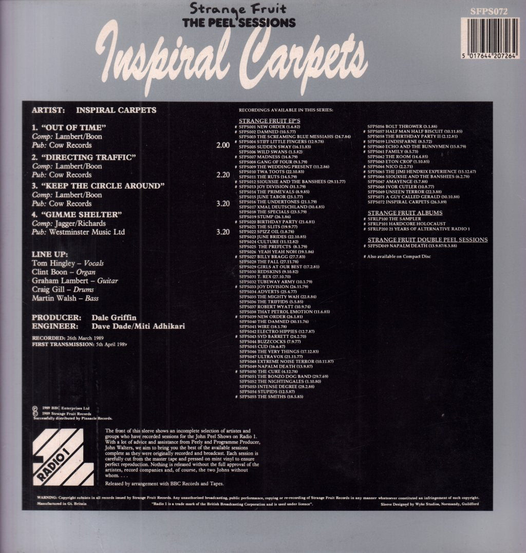 Inspiral Carpets - Peel Sessions - 12 Inch