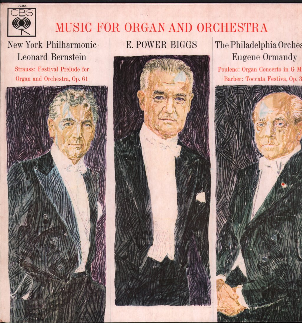 E. Power Biggs / New York Philharmonic / Leonard Bernstein / Eugene Ormandy / Philadelphia Orchestra - Music For Organ And Orchestra - Lp