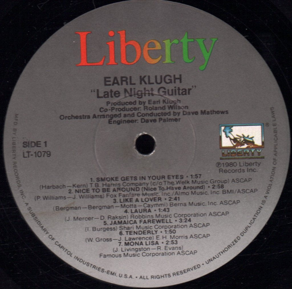 Earl Klugh - Late Night Guitar - Lp