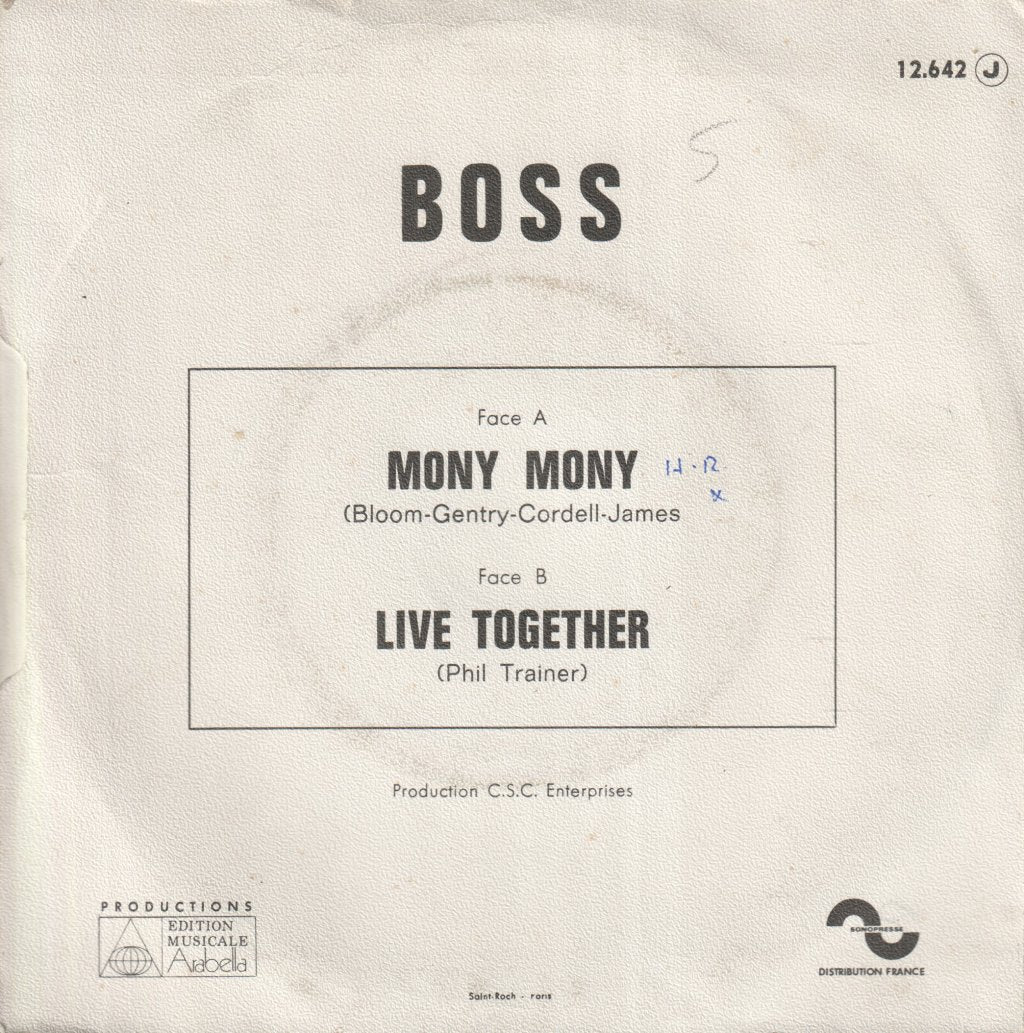 Boss - Mony Mony - 7 Inch