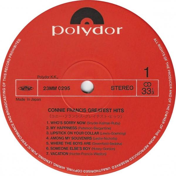 Connie Francis - Greatest Hits - Lp