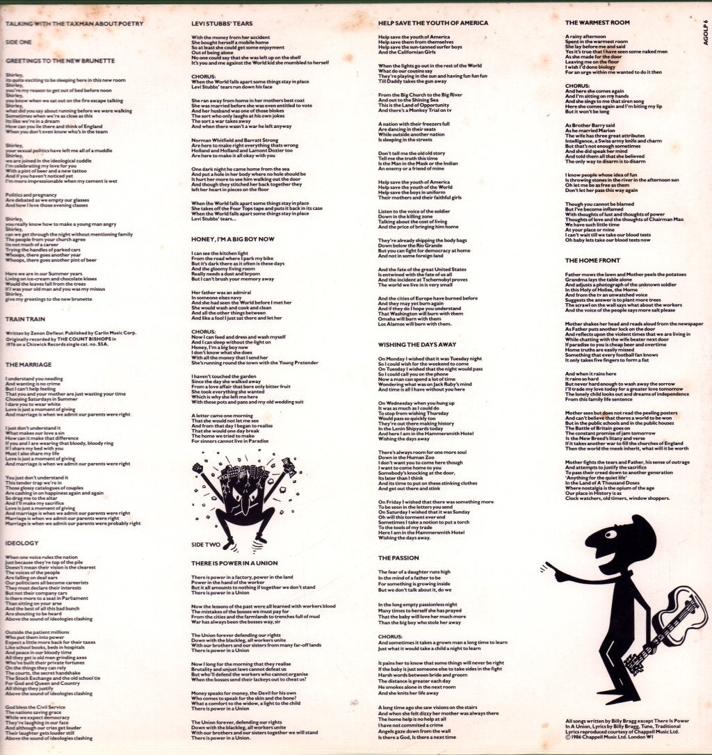 Billy Bragg - Talking With The Taxman About Poetry - Lp