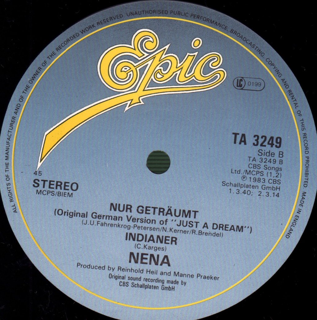 Nena - Just A Dream (Mega Dream Mix) - 12 Inch