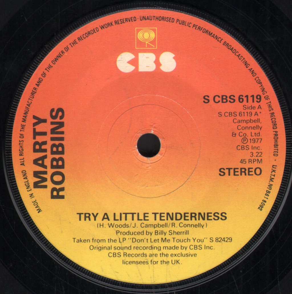 Marty Robbins - Try A Little Tenderness - 7 Inch